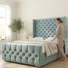 Winged Toronto Luxury Bed Frame – Elegant Button-Tufted Headboard, Premium Design