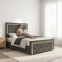 Luxury Marry Gold Bed Frame – Elegant Gold Finish, Sturdy & Stylish Bedroom Furniture