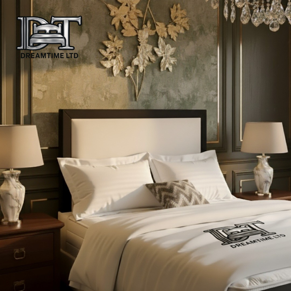 Vogue Bed Frame | Luxury Bed Frame with Black Outlined Headboard | Dreamtime Ltd UK