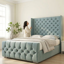 Winged Toronto Luxury Bed Frame – Elegant Button-Tufted Headboard, Premium Design