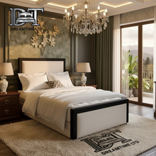 Vogue Bed Frame | Luxury Bed Frame with Black Outlined Headboard | Dreamtime Ltd UK