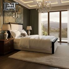 Vogue Bed Frame | Luxury Bed Frame with Black Outlined Headboard | Dreamtime Ltd UK