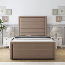 Lara Luxury Bed Frame – Elegant Lined Headboard, Stylish & Durable Bedroom Furniture
