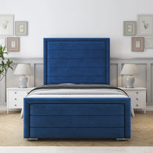 Lara Luxury Bed Frame – Elegant Lined Headboard, Stylish & Durable Bedroom Furniture