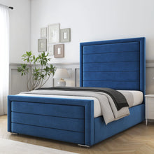 Lara Luxury Bed Frame – Elegant Lined Headboard, Stylish & Durable Bedroom Furniture