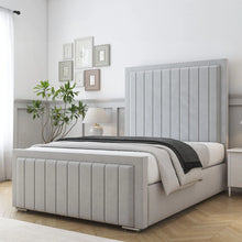 Louise Bed Frame – Luxury Modern Bed with Vertical Lined Headboard & Strong Wooden Base