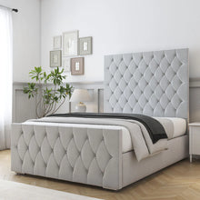 Florida Bed Frame – Luxury Upholstered Bed with Deep Button Headboard & Strong Wooden Base