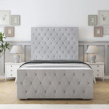 Florida Bed Frame – Luxury Upholstered Bed with Deep Button Headboard & Strong Wooden Base