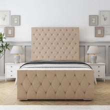 Florida Bed Frame – Luxury Upholstered Bed with Deep Button Headboard & Strong Wooden Base