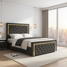 Luxury Marry Gold Bed Frame – Elegant Gold Finish, Sturdy & Stylish Bedroom Furniture