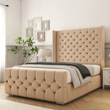 Winged Toronto Luxury Bed Frame – Elegant Button-Tufted Headboard, Premium Design