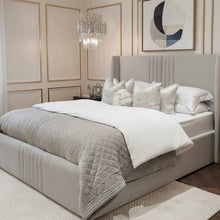 Ella Bed Frame | Luxury Bed Frame with Lined Headboard | Dreamtime Ltd UK