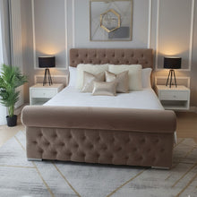 Royal Sleigh Bed Frame | Luxury Bed with Buttoned Headboard | Dreamtime Ltd UK