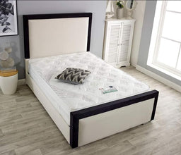 Vogue Bed Frame | Luxury Bed Frame with Black Outlined Headboard | Dreamtime Ltd UK