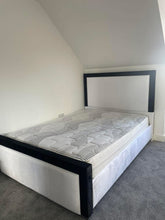 Vogue Bed Frame | Luxury Bed Frame with Black Outlined Headboard | Dreamtime Ltd UK