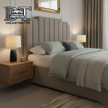 Crown Bed Frame | Luxury Bed Frame with Lined Headboard | Dreamtime UK Ltd