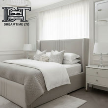 Ella Bed Frame | Luxury Bed Frame with Lined Headboard | Dreamtime Ltd UK