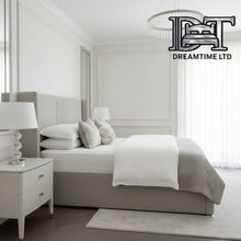 Ella Bed Frame | Luxury Bed Frame with Lined Headboard | Dreamtime Ltd UK