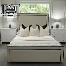 Luxury Nina Bed Frame | Premium Upholstered Bed Frame with Contemporary Headboard | Stylish & Durable