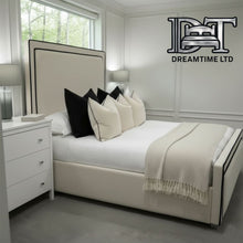 Luxury Nina Bed Frame | Premium Upholstered Bed Frame with Contemporary Headboard | Stylish & Durable