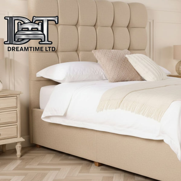 Luxury Amberleigh Deep Cushioned Bed Frame – Elegant & Plush Bedroom Furniture