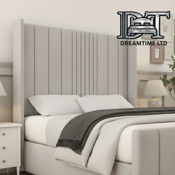 Kensington Luxury Bed Frame – Elegant Lined Headboard, Stylish & Durable Bedroom Furniture