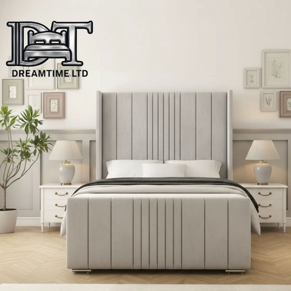 Kensington Luxury Bed Frame – Elegant Lined Headboard, Stylish & Durable Bedroom Furniture