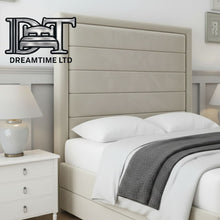 Lara Luxury Bed Frame – Elegant Lined Headboard, Stylish & Durable Bedroom Furniture