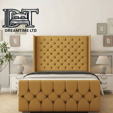 Winged Toronto Luxury Bed Frame – Elegant Button-Tufted Headboard, Premium Design
