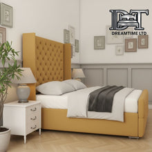 Winged Toronto Luxury Bed Frame – Elegant Button-Tufted Headboard, Premium Design