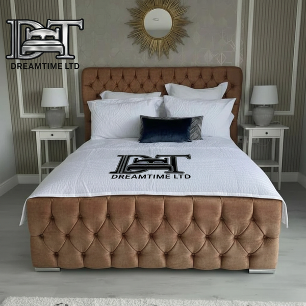 Oxford Bed Frame | Luxury Chesterfield Bed frame with buttoned Headboard